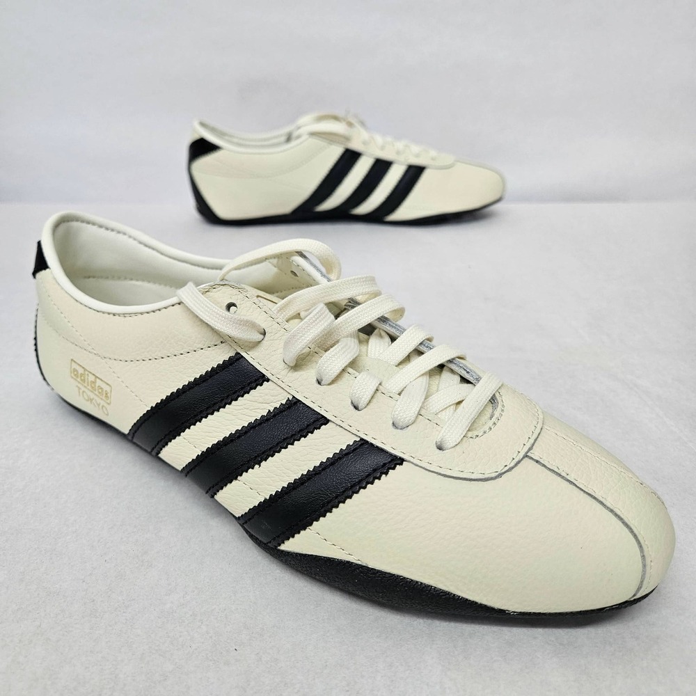 Adidas Tokyo White Black Gold Leather Sneakers Shoes Women's 8.5 JQ0597‎